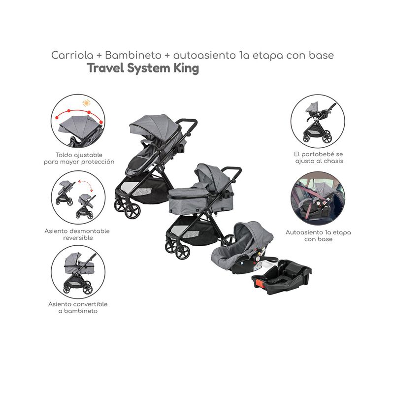 Travel System 3en1 D'beb&eacute; King Con Bambineto Au... image number null