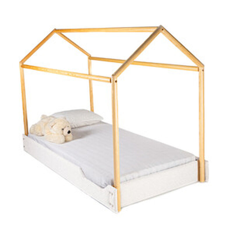 Cama Casa Tapizada Individual Estilo Moderno pa... image number null