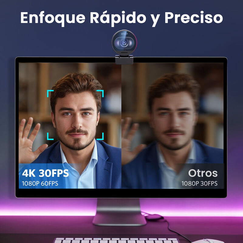 Webcam EMEET S600 Kit Transmisión 4K Enfoque Au... image number null