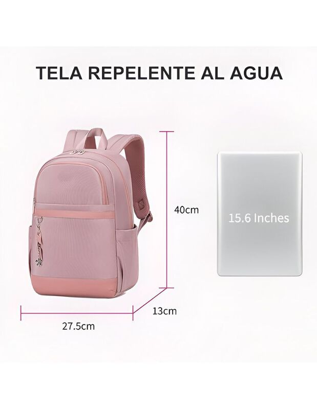 Mochila Escolar Pink Brule image number null