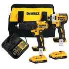 Combo DEWALT DCK223D2 Rotomartillo DCD778 y Atornillador de Impacto 20V Max brushless DCD223D2