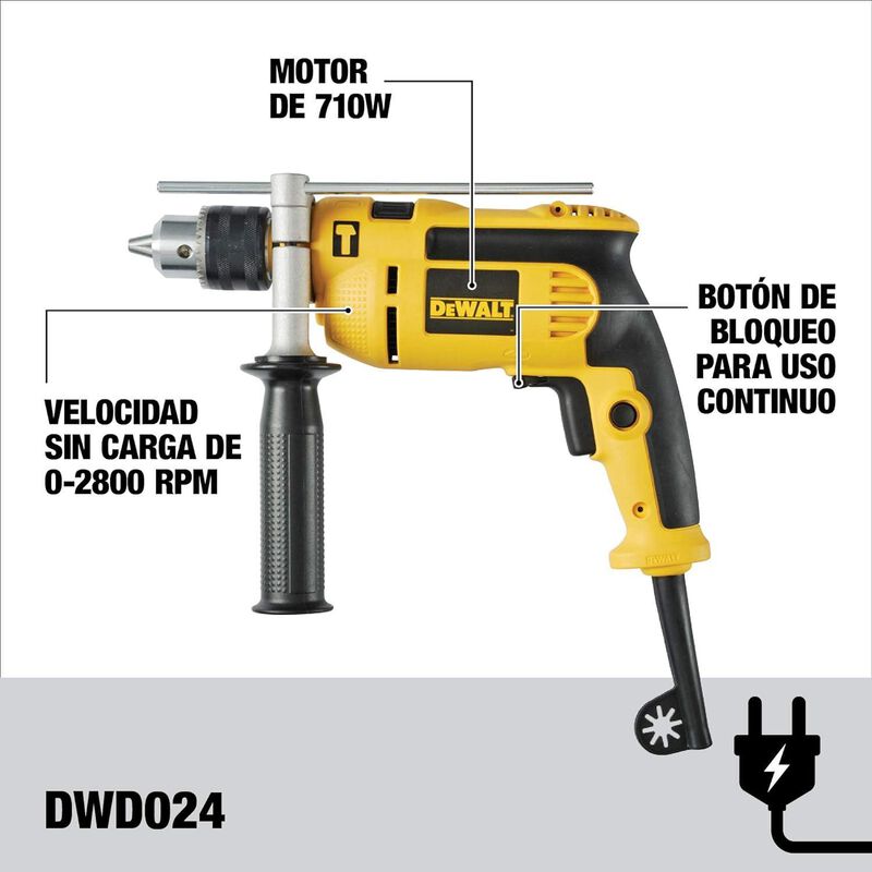 Rotomartillo Dewalt 1/2" 710w Profesional Model... image number null
