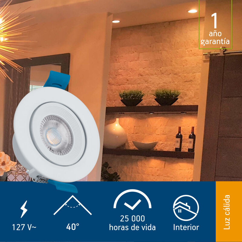 Pack de 6 spots Aksi 5W Circular LED Empotrable... image number null
