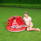 Alberca Infable Figura de Rana y Mariquita 2 Colores Verde y Rojo Caja 1