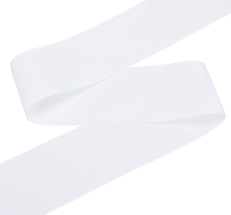 Cinta Yama Grosgrain 7,6 cm 23 m Blanco (rollo) image number null