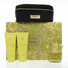Perfume Versace Yellow Diamond Edt De 100 Ml, Juego De 4 Piezas Con Estuche