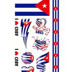 Pack De 100 Tatuajes Temporales Impermeables De La Bandera Cubana &ndash; Comemela