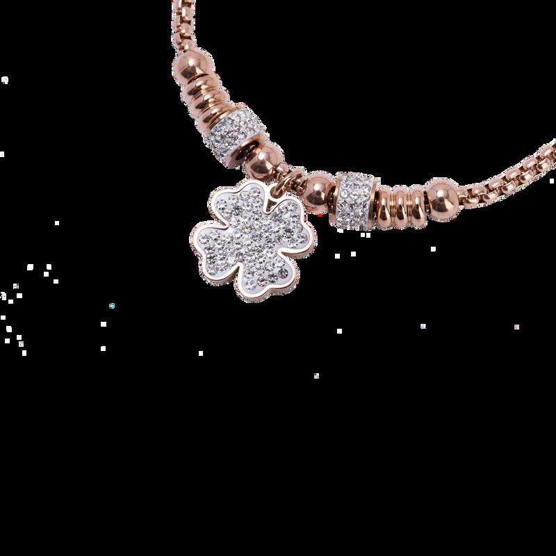 Pulseras Mujer Acero Inoxidable Tr&eacute;bol Zirconia... image number null
