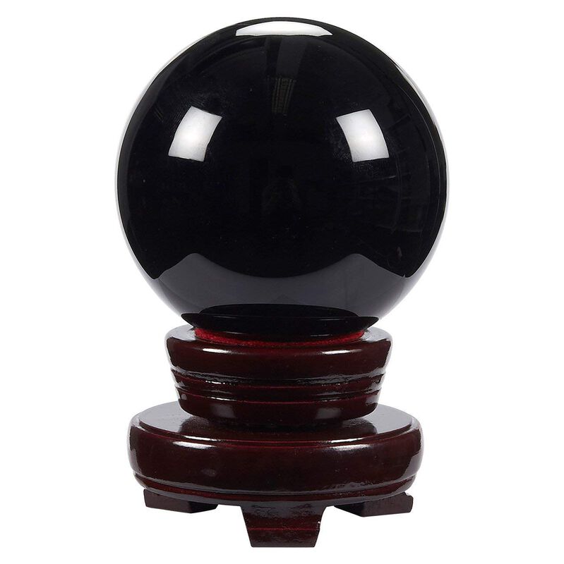 Bola De Cristal Juvale De Obsidiana De 80 Mm Co... image number null