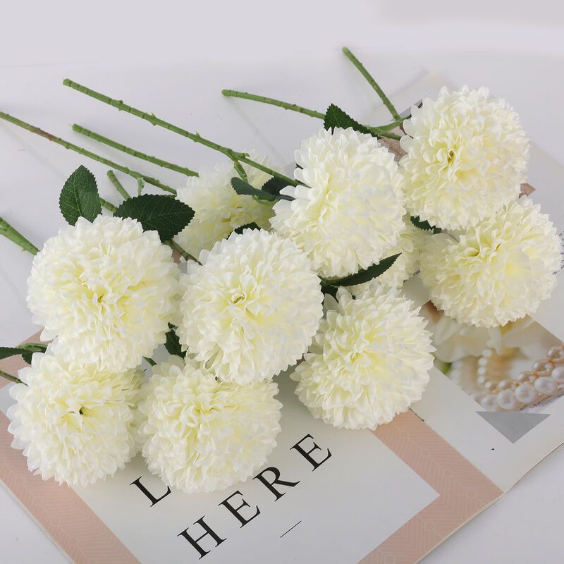 Flores Artificiales De Crisantemos Hananona, 12... image number null