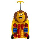 Maleta Rigida Peaktour Lion Kids 18 pulgadas Bloques Color Amarillo Tama&ntilde;o Chico