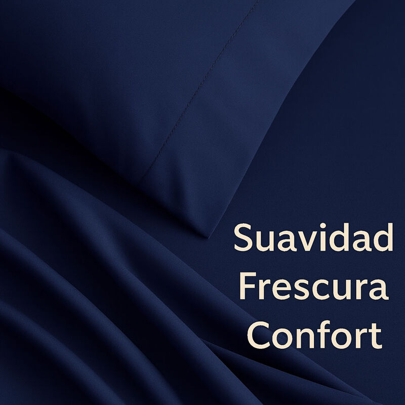 Juego de S&aacute;banas Tacto Algod&oacute;n Suaves y Durader... image number null