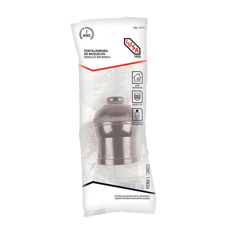 Portal&aacute;mpara de baquelita sencillo sin rosca em... image number null