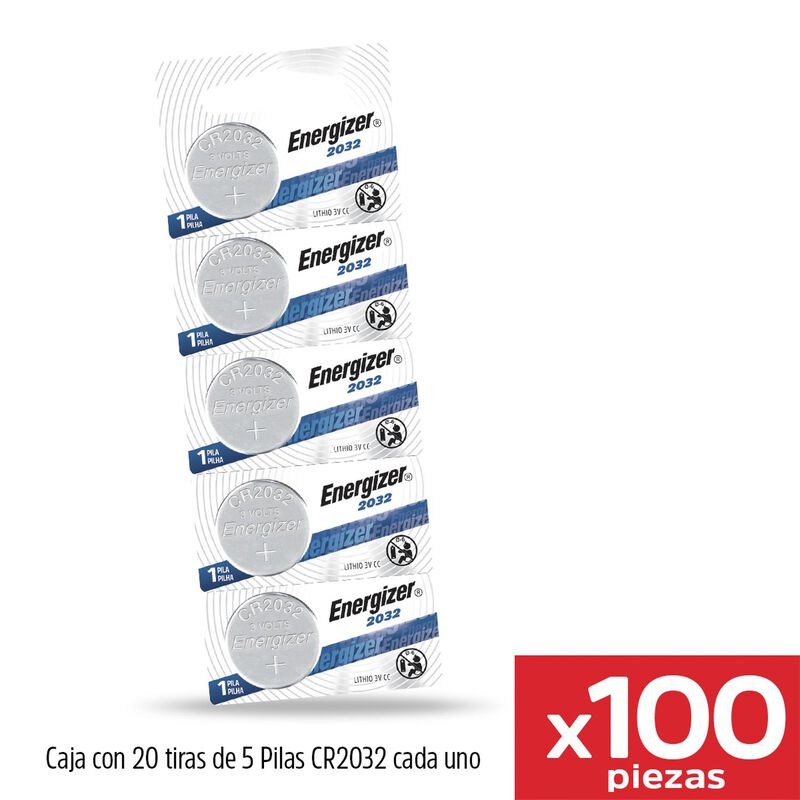 Pila Boton Energizer 2032 Tira 100 Unidades image number null