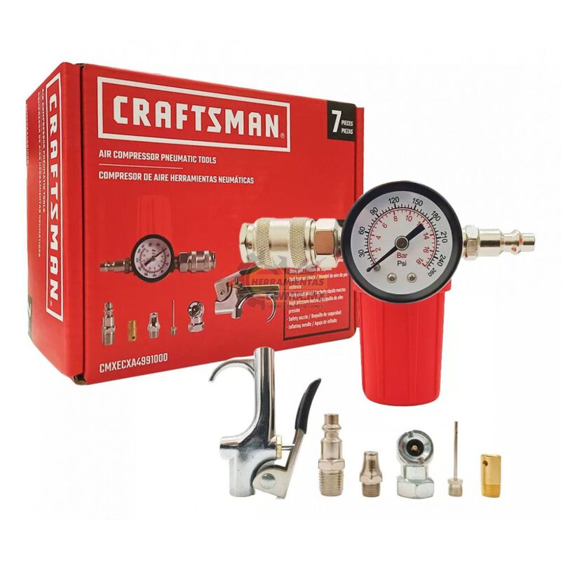 Kit Neum&aacute;tico E Inflado Para Compresor 7Pzs Cra... image number null