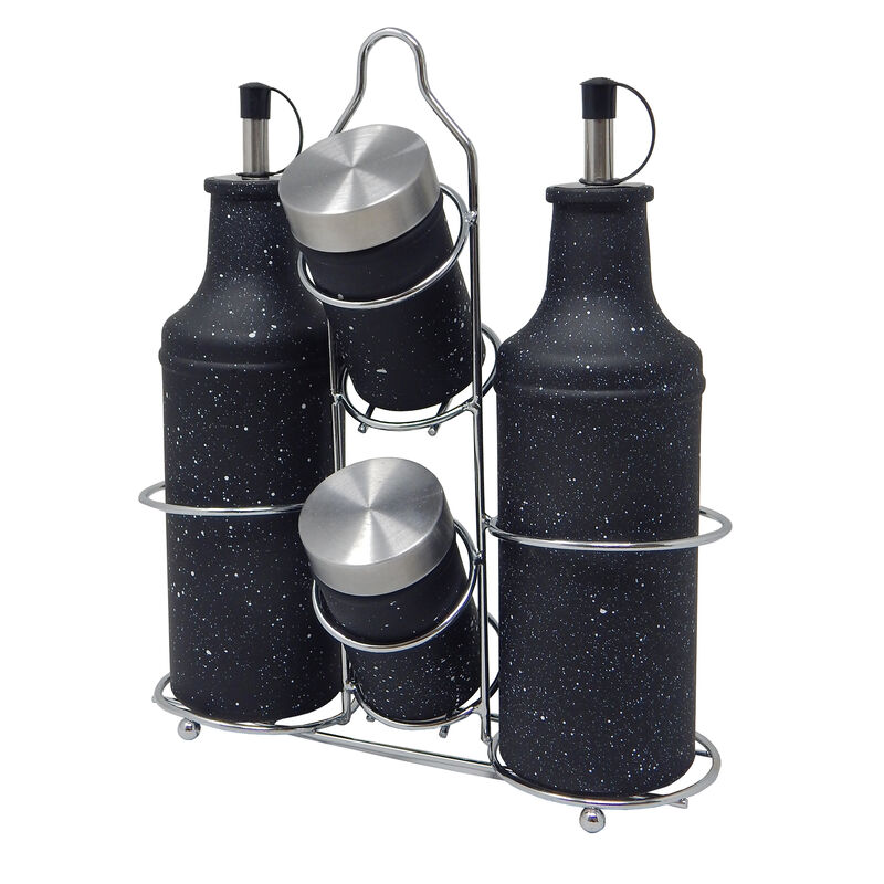 Juego de Aceitera, Vinagrera, salero y pimenter... image number null