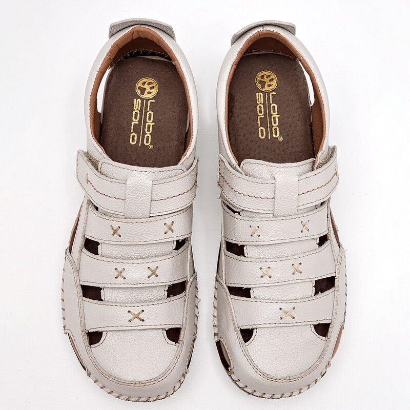 Lobo Solo Zapato de horma c&oacute;moda para mujer bei... image number null