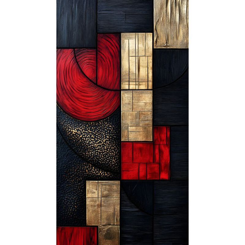 Cuadro Decorativo Geom&eacute;trico 90x122cm Texturas ... image number null