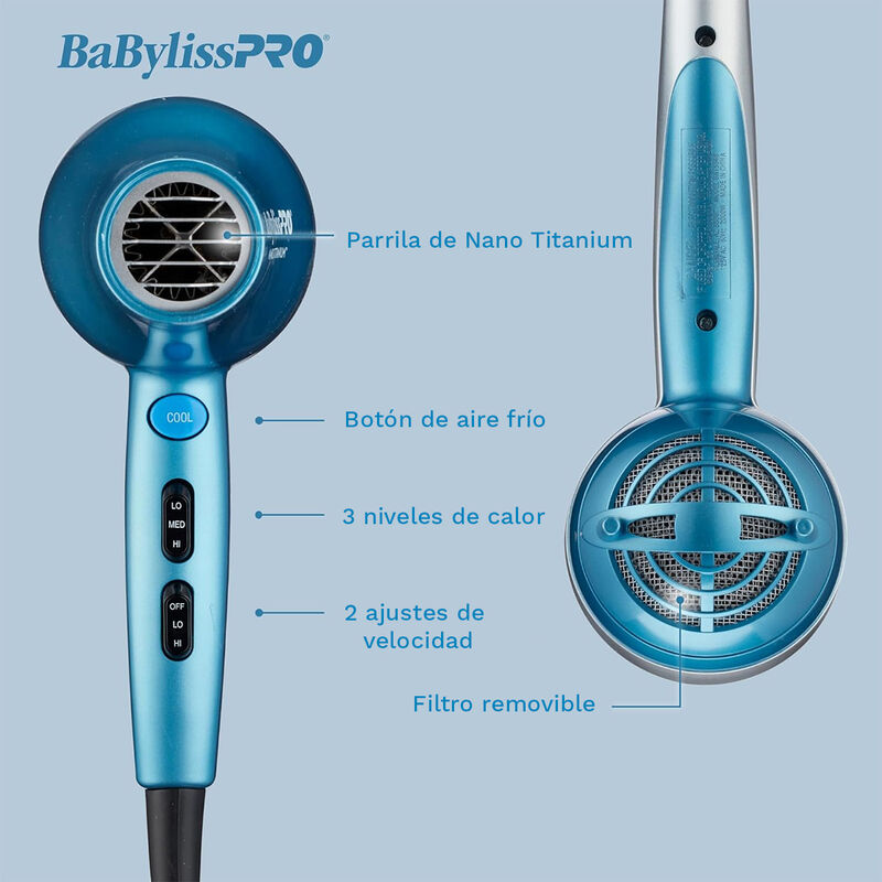 Babylisspro Nano Titanium: Secador 2000w + Trav... image number null