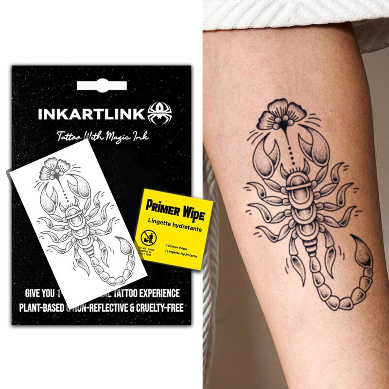 Tatuaje Temporal Inkartlink Escorpi&oacute;n 2 Imperme... image number null