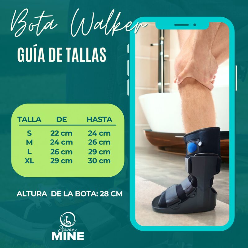 Bota Walker Corta (28cm) Neumática Válvula Bw-7... image number null