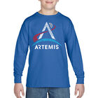 Camiseta De Manga Larga Word Art Para Ni&ntilde;o - Logo NASA Artemis - Azul Rey