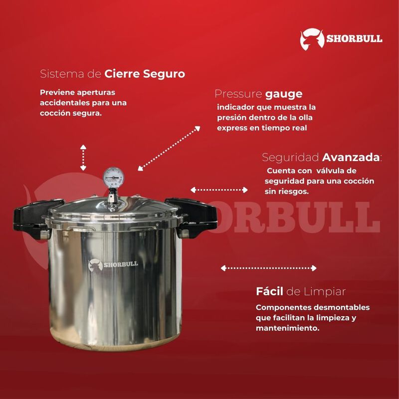 Olla Express 23 Litros de Aluminio Shorbull image number null