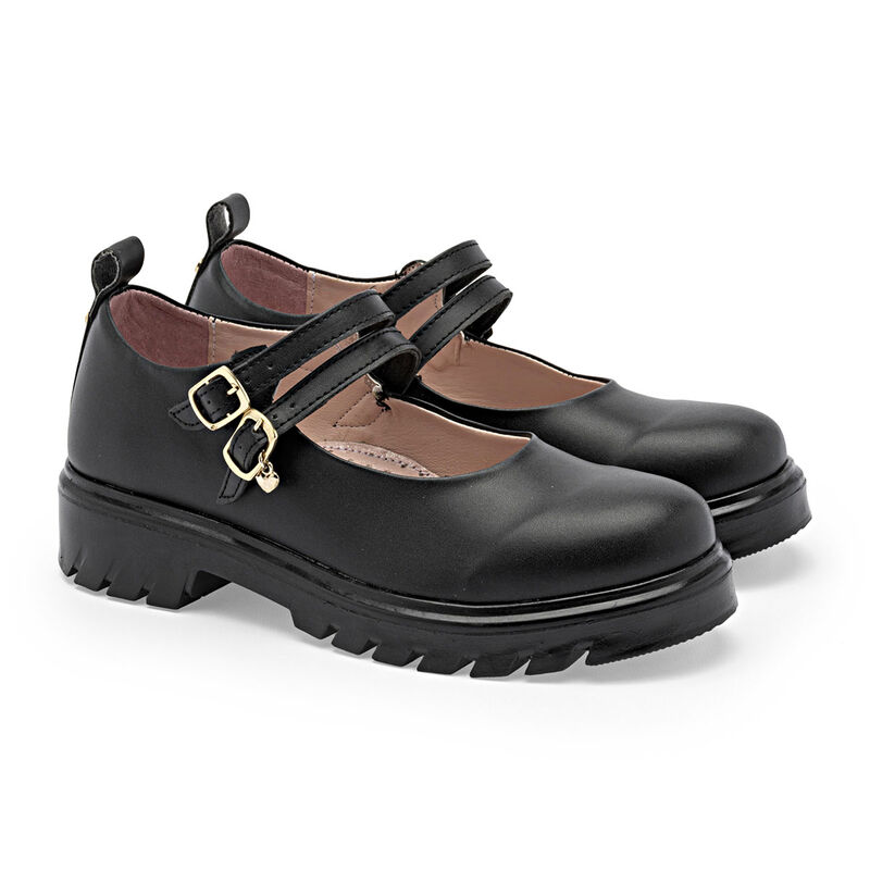 Abc Zapatitos Zapato Escolar Negro Para Mujer 1... image number null