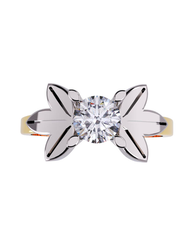 Anillo de Compromiso de 14K con Diamante de Lab... image number null