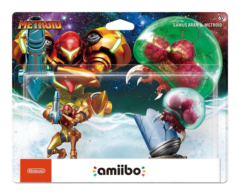 Amiibo Nintendo Samus Aran y Metroid (Pack de 2... image number null