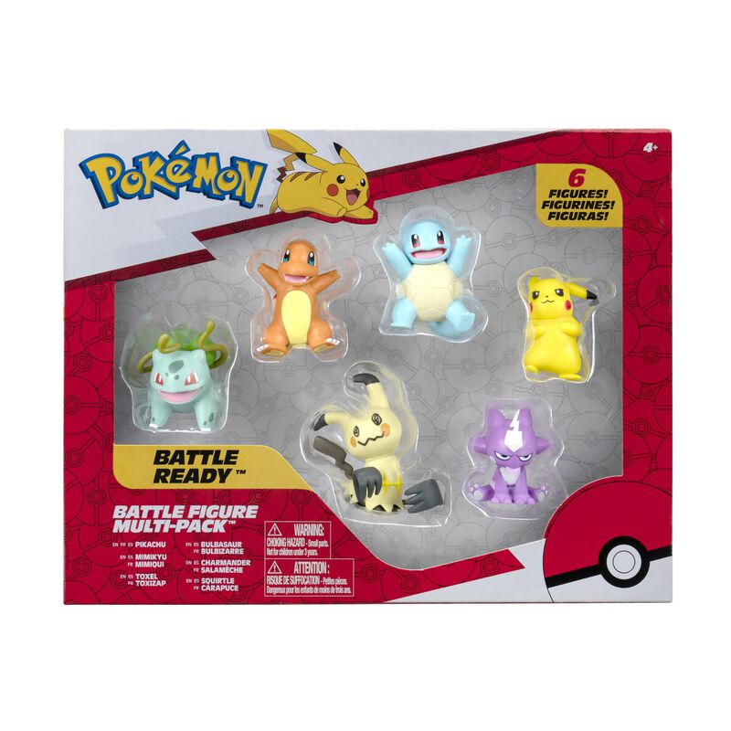 Set De Figuras Pok&eacute;mon Battle Con Pikachu, Squi... image number null