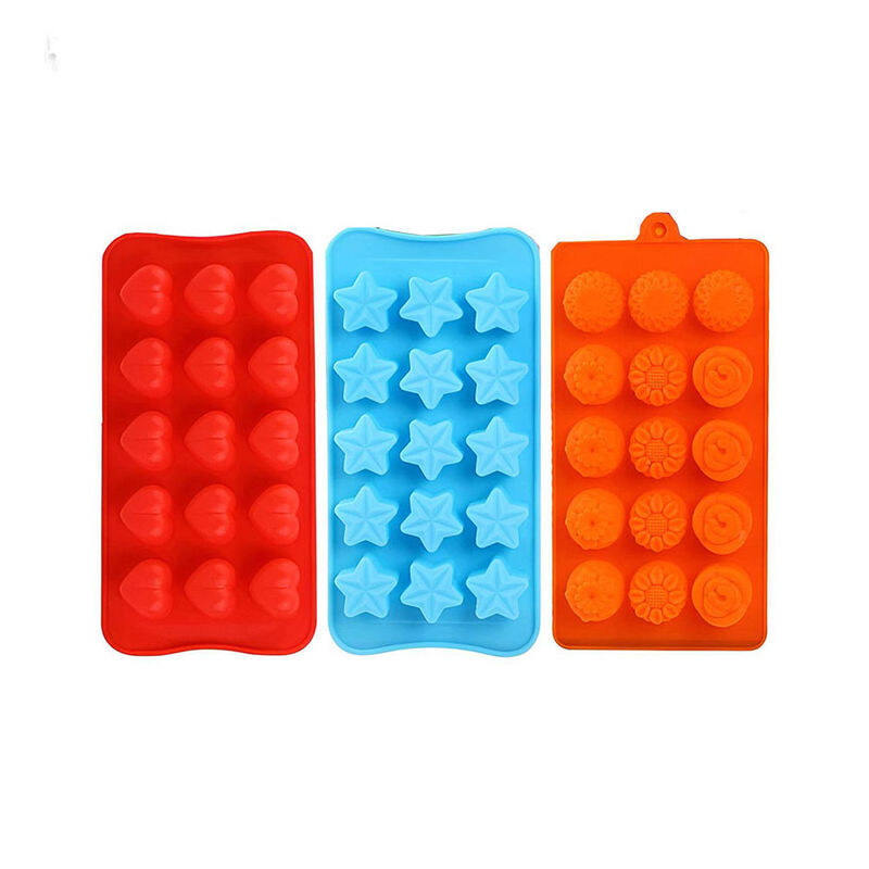 SET 3 MOLDES DE SILICONA PARA HIELO image number null