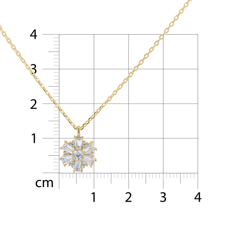 Dije Flor Oro Amarillo 14k Con Zirconias | Bizz... image number null