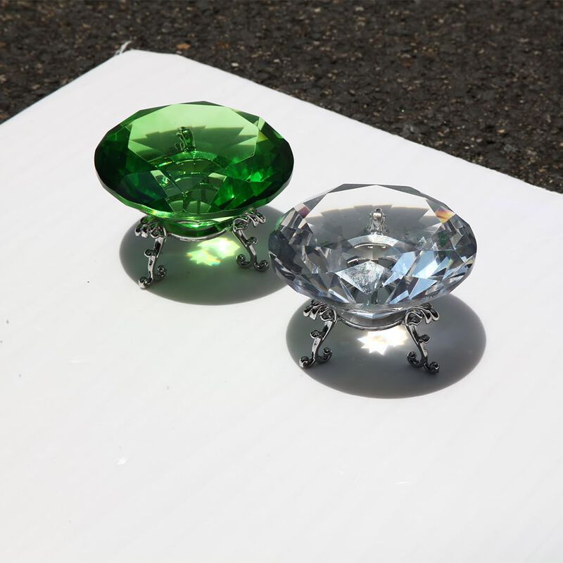 Peso De Papel Adwikoso De Cristal Diamante Verd... image number null