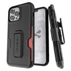 Funda GHOSTEK Iron Armor para iPhone 13 PRO Negra con clip y mica