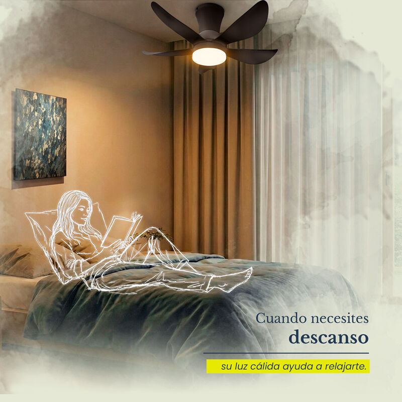 Ventilador de Techo MIL LUCES FLORIS NEGRO - Di... image number null