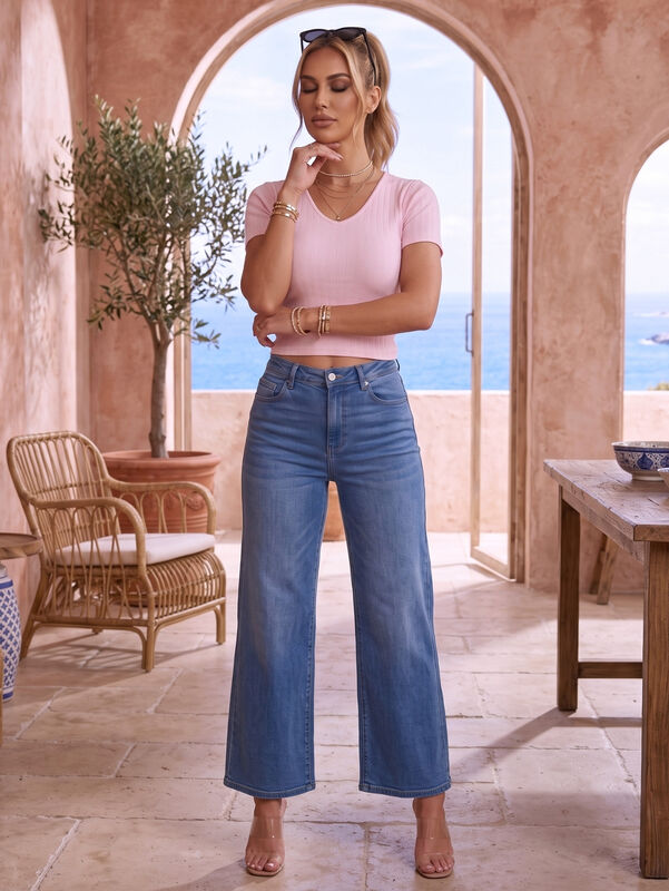 Blusa Casual, Manga Corta Y Ajuste Entallado Bl... image number null