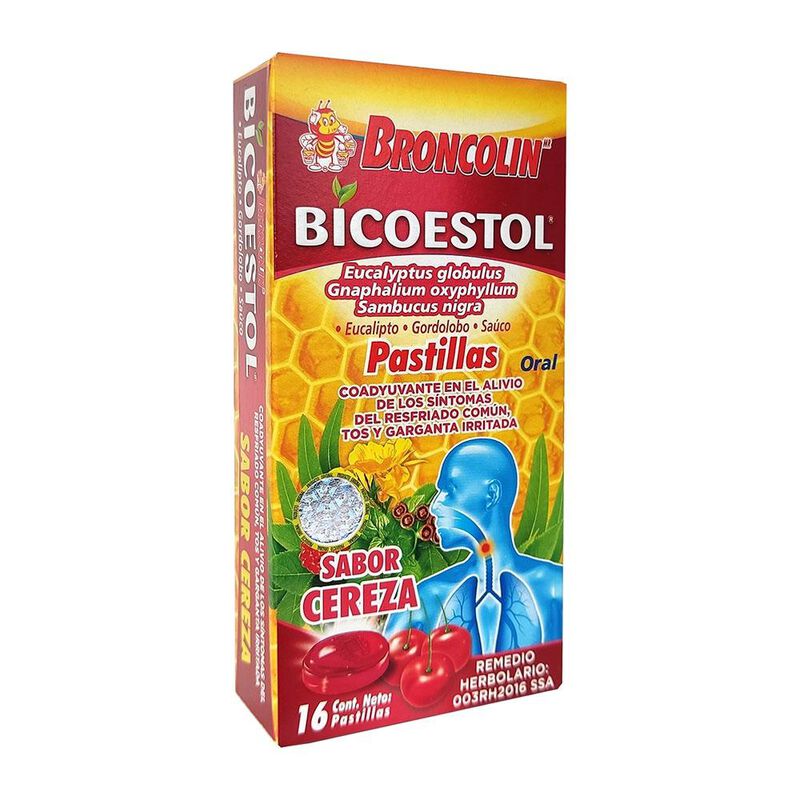 Broncolin Bicoestol Cereza - 16 Pastillas image number null
