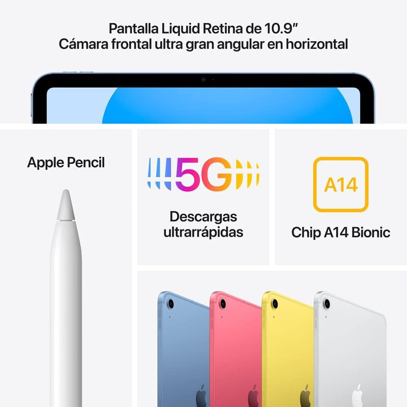 Tablet Apple iPad 10MA GEN WiFi 10.9 64GB A2696... image number null