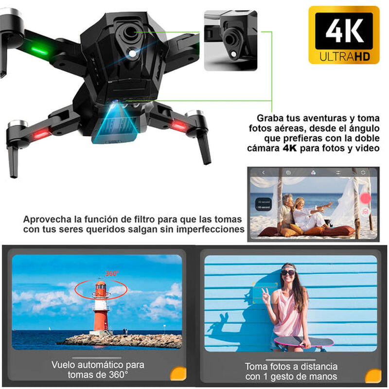 Drone VAK Q5 para batallas doble cámara 4k wifi image number null