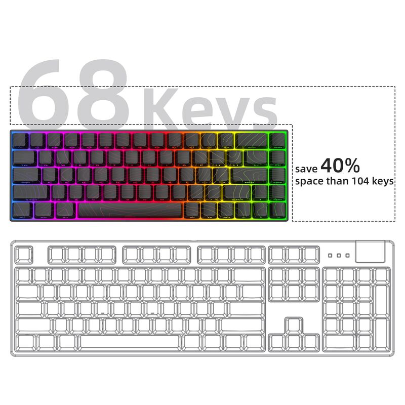 Teclado Magegee De 68 Teclas Rgb Retroiluminado... image number null