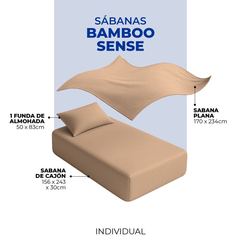 Juego De S&aacute;banas Individual Spring Air Bamboo S... image number null