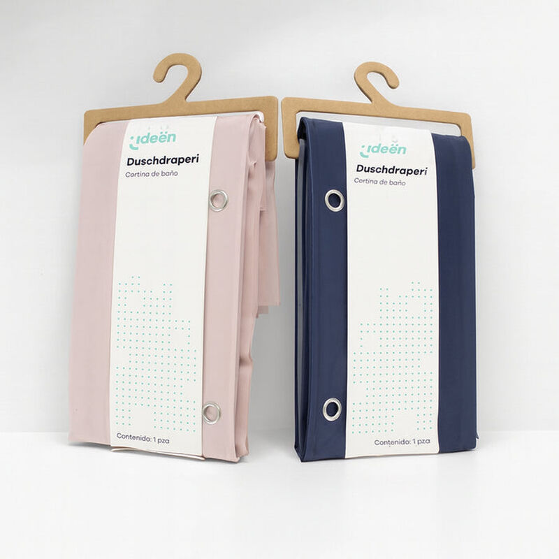 Juego de 2 Cortinas de Ba&ntilde;o - Color Rosa y Azul image number null