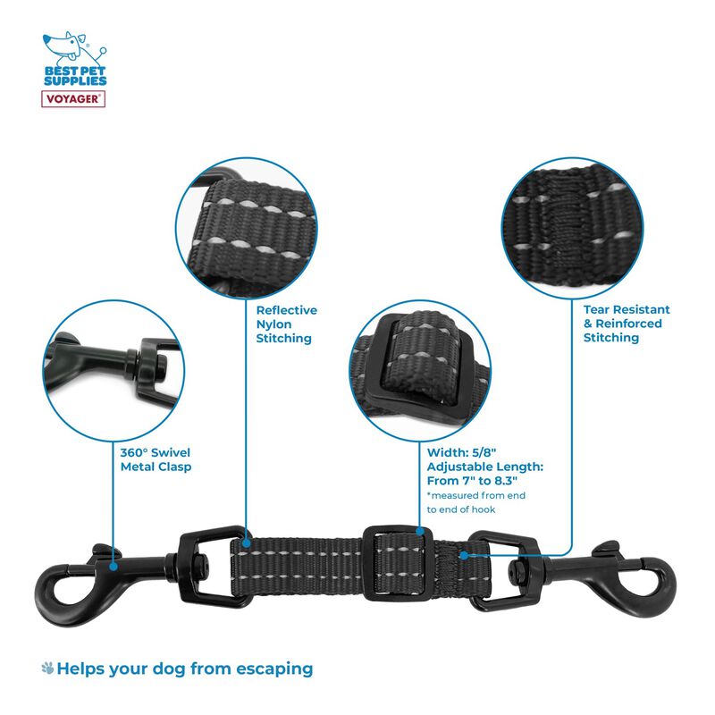Best Pet Supplies &ndash; Clip Negro De Doble Cierre ... image number null
