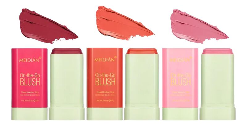 Pack 3 Rubores Blush En Barra Colorete Mejillas... image number null