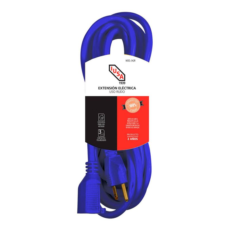 Extensi&oacute;n El&eacute;ctrica Azul De Uso Rudo Con Fajill... image number null