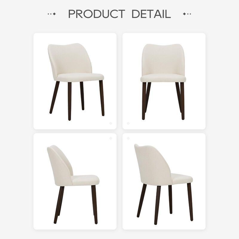 Juego De 6 Sillas De Comedor Colamy De Tela Mod... image number null