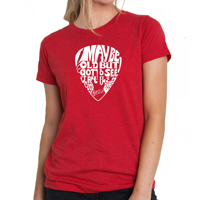 Camiseta Mezcla Premium Word Art Para Mujer - P... image number null