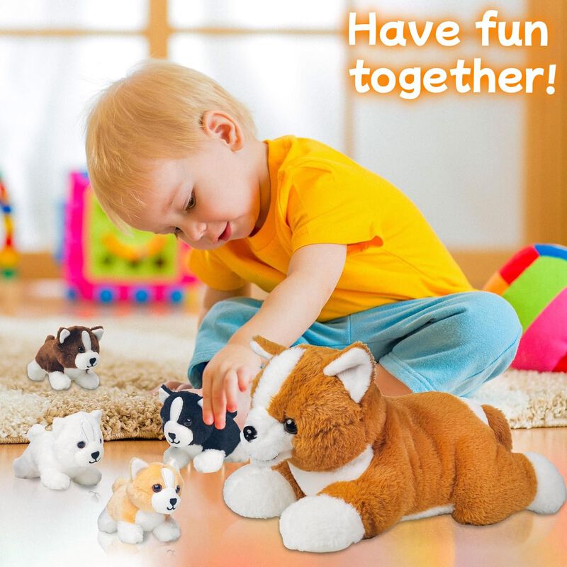 Perro De Peluche Youthfuljive Corgi Con Beb&eacute;s, ... image number null