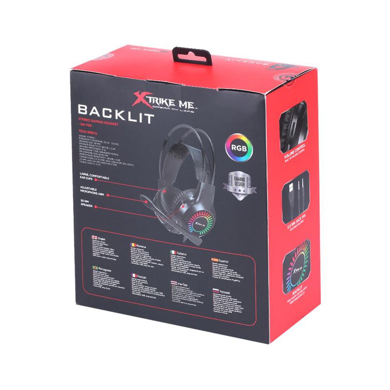 Aud&iacute;fono Gamer con Micr&oacute;fono Xtrikeme GH-709 Ov... image number null